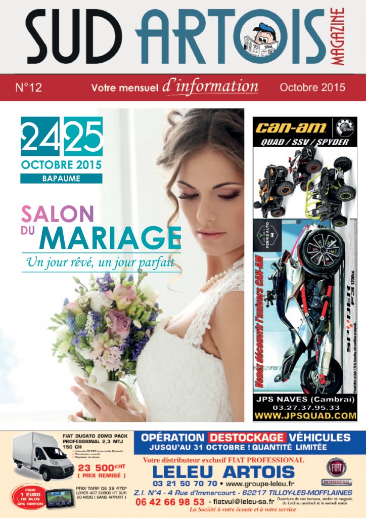 Couverture Sud Artois Magazine Octobre 2015